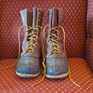 L.L. Bean Insulated Brown and Navy Hunting Shoes